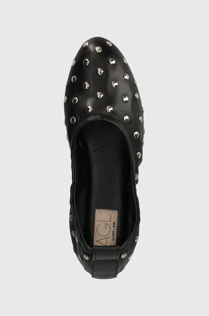 Kožené baleríny AGL MILLY SOFT černá D544009PCSOFTY0000