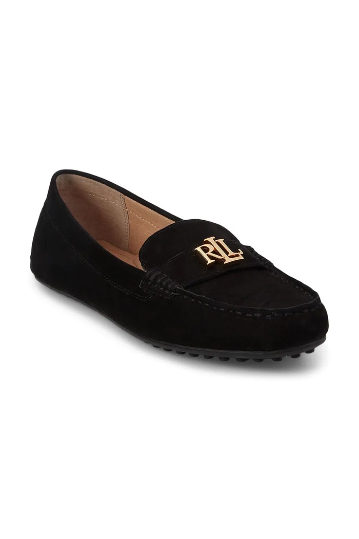 Semišové mokasíny Lauren Ralph Lauren Barnsbury 802821629018.001 černá SS25