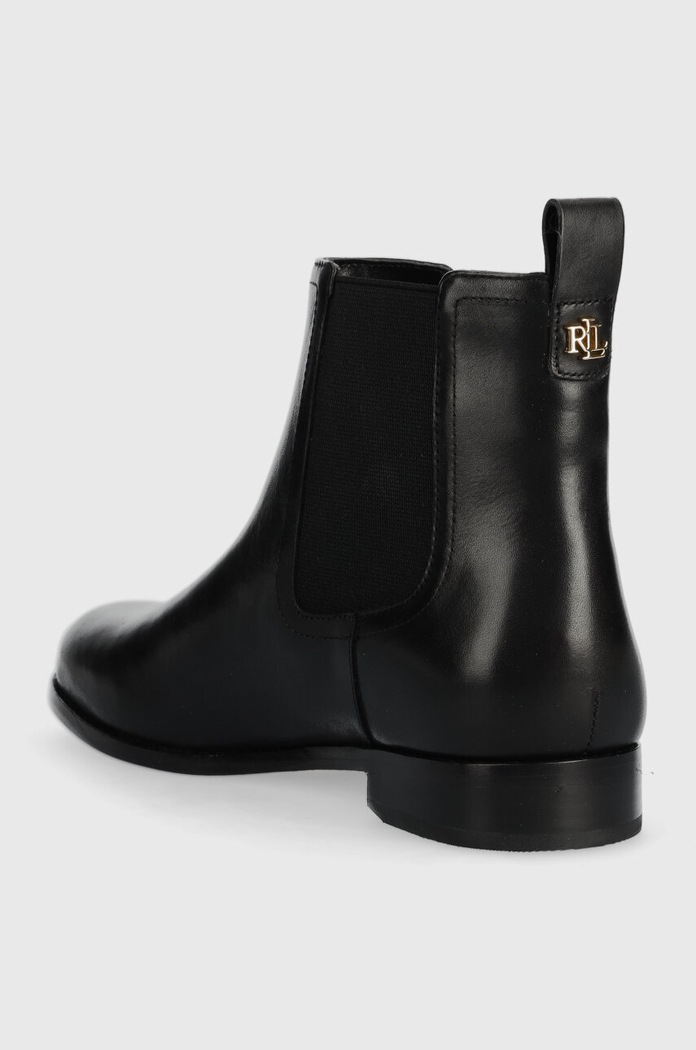 Obuwie Lauren Ralph Lauren sztyblety skórzane Brylee 802908354001.001 czarny
