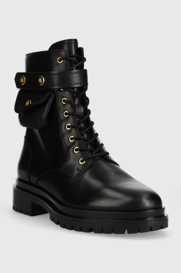 Kožené workery Lauren Ralph Lauren Cammie 802916475001.001 čierna AW23