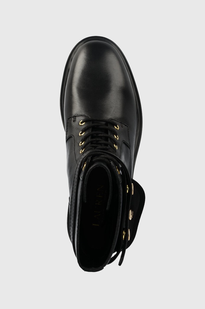 Kožené workery Lauren Ralph Lauren Cammie čierna 802916475001.001