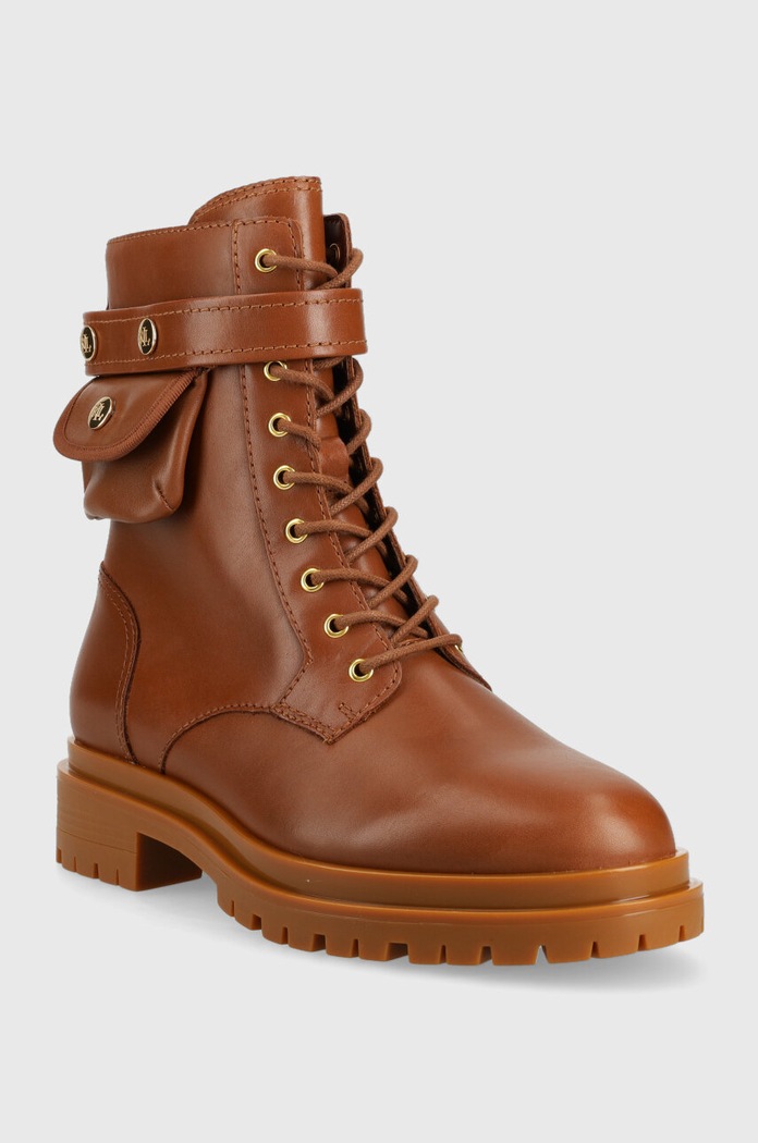 Lauren Ralph bőr bakancs Cammie 802916475002.270 barna AW23