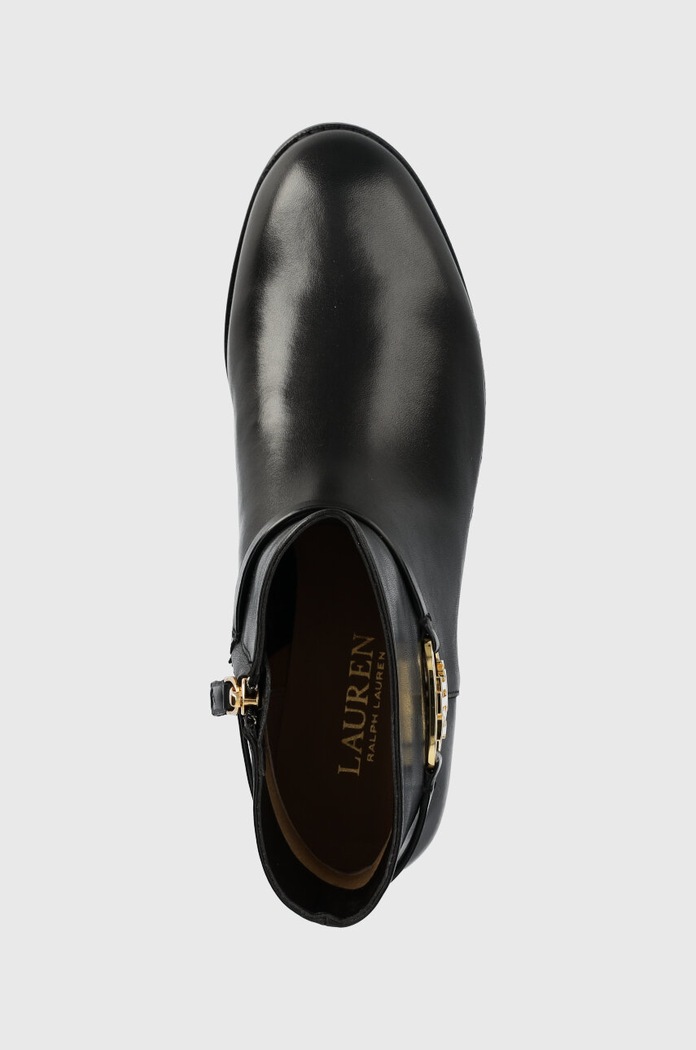 Kožené kotníkové boty Lauren Ralph Lauren Briela černá 802912273001.001