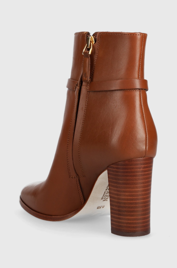 Obuv Kožené členkové topánky Lauren Ralph Lauren Maxie 802912277001.270 hnedá
