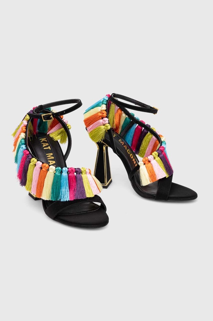 Πέδιλα σουέτ Kat Maconie Therese THERESE.BLACK.MULT πολύχρωμο AW23