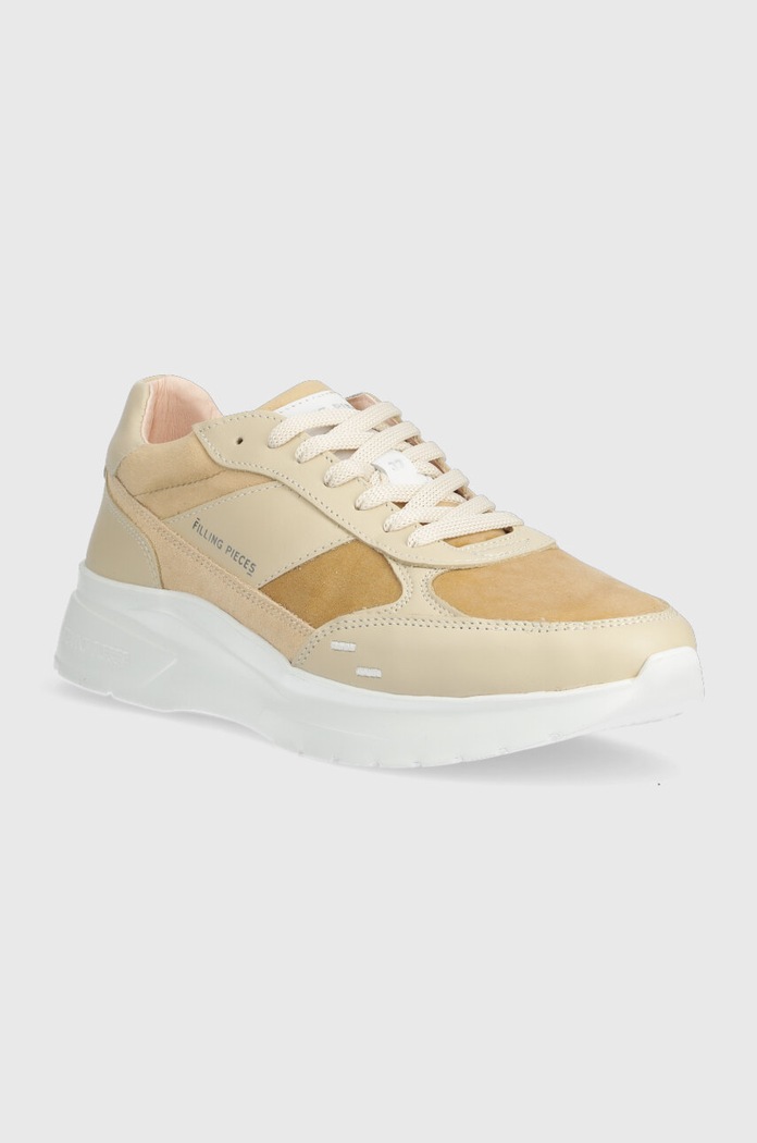 Σουέτ sneakers Filling Pieces Jet Runner 17127361919 μπεζ AW23
