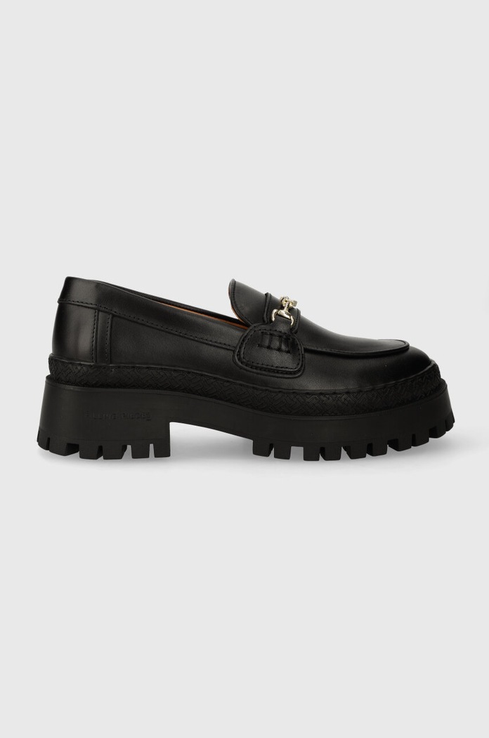 Filling Pieces mokasyny skórzane Loafer Sierra płaski czarny 44223051861