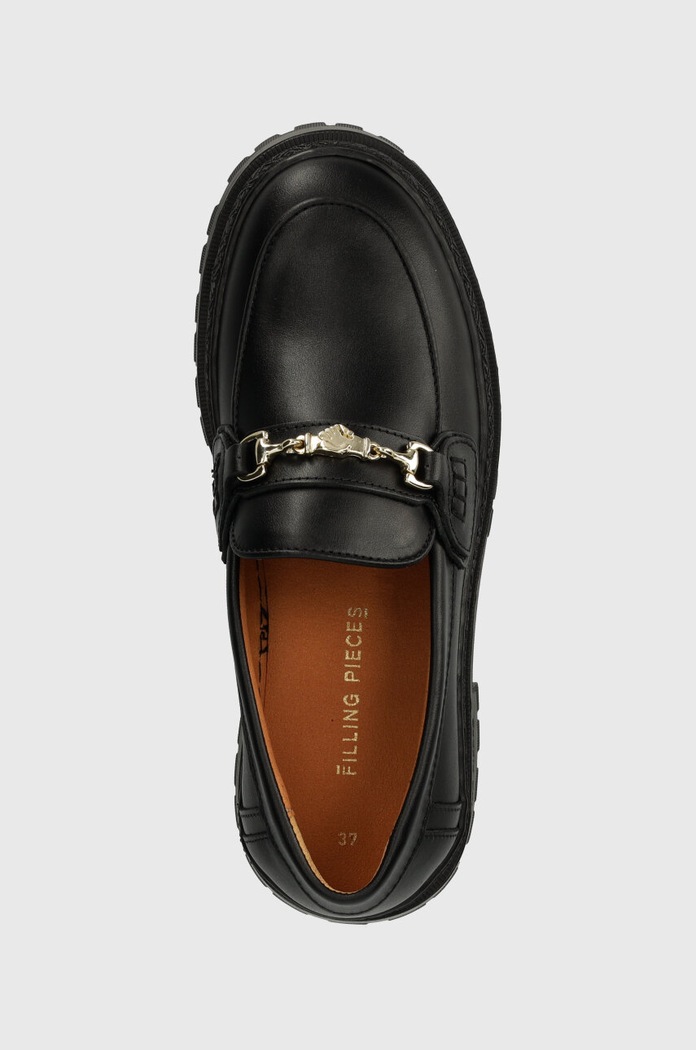 Filling Pieces mokasyny skórzane Loafer Sierra czarny 44223051861