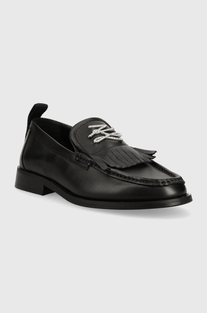 Kožené mokasíny Karl Lagerfeld MOKASSINO II KL41430.000 čierna AW23