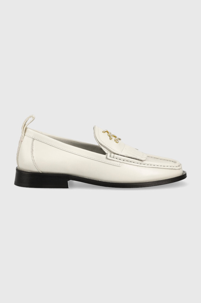 Δερμάτινα μοκασίνια Karl Lagerfeld MOKASSINO II φλατ λευκό KL41430.011