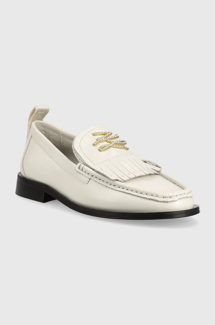 Δερμάτινα μοκασίνια Karl Lagerfeld MOKASSINO II KL41430.011 λευκό AW23