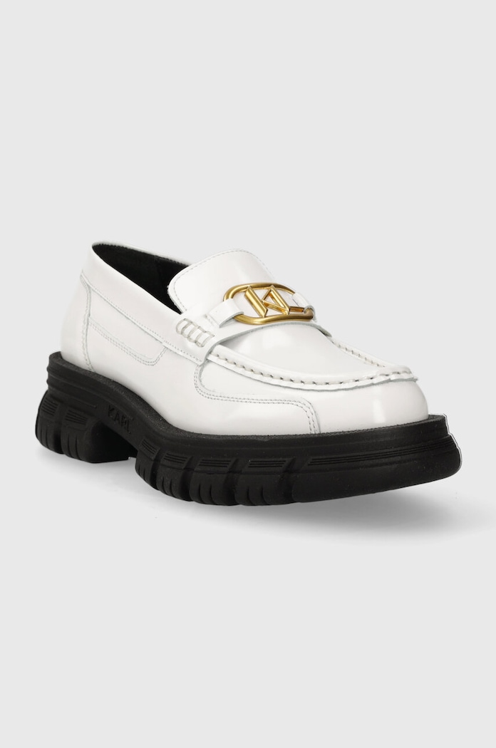 Kožené mokasíny Karl Lagerfeld PRECINCT KL KL43823.011 bílá AW23