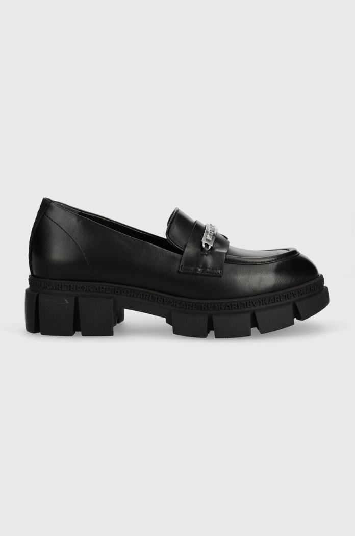 Karl Lagerfeld bőr mokaszin ARIA nappa bőr fekete KL43210.000