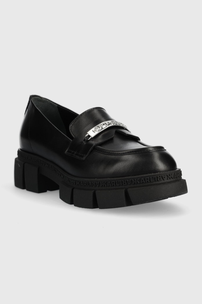 Karl Lagerfeld bőr mokaszin ARIA KL43210.000 fekete AW23