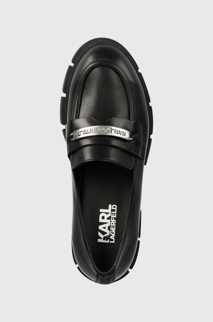 Karl Lagerfeld bőr mokaszin ARIA fekete KL43210.000