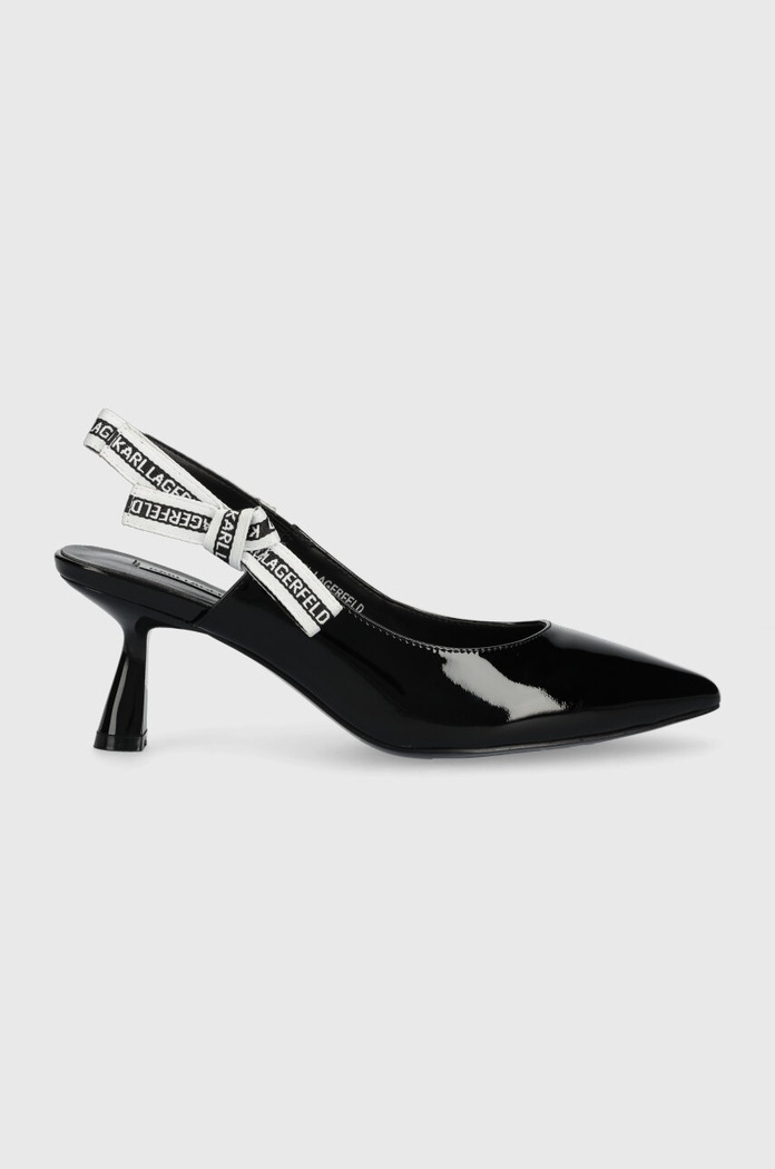 Karl Lagerfeld szpilki skórzane PANACHE 5-8 cm czarny KL30808.1BP