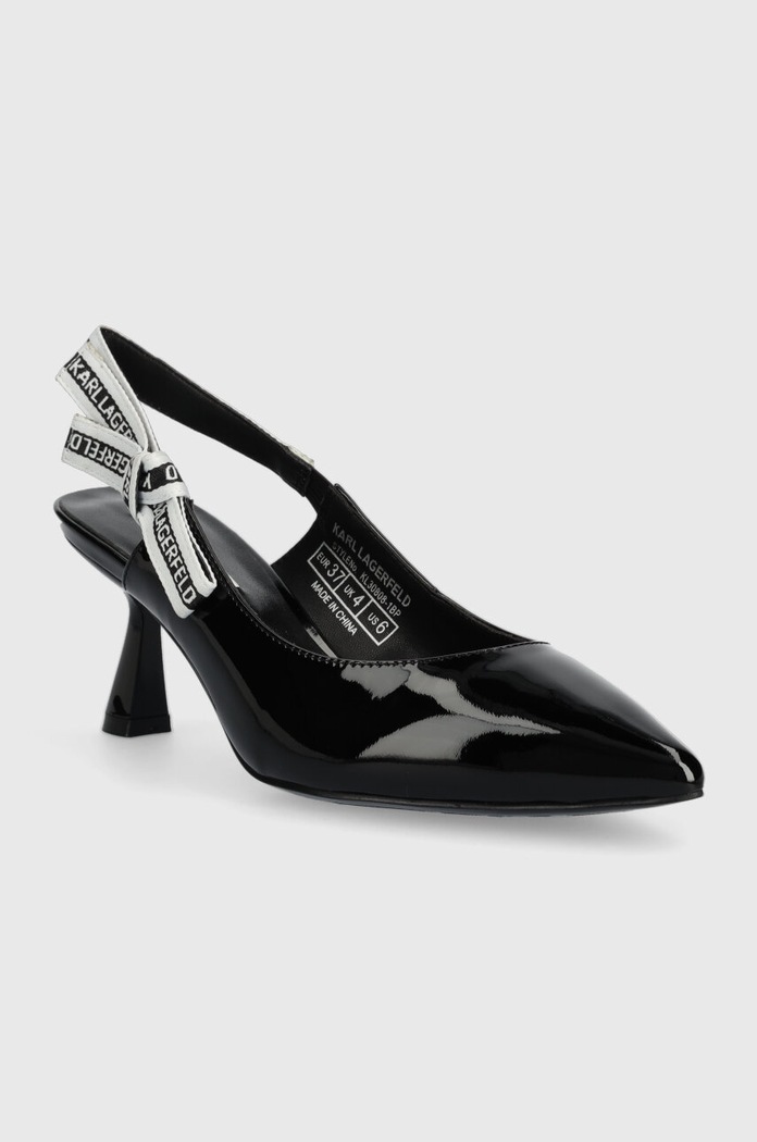 Karl Lagerfeld szpilki skórzane PANACHE KL30808.1BP czarny AW23