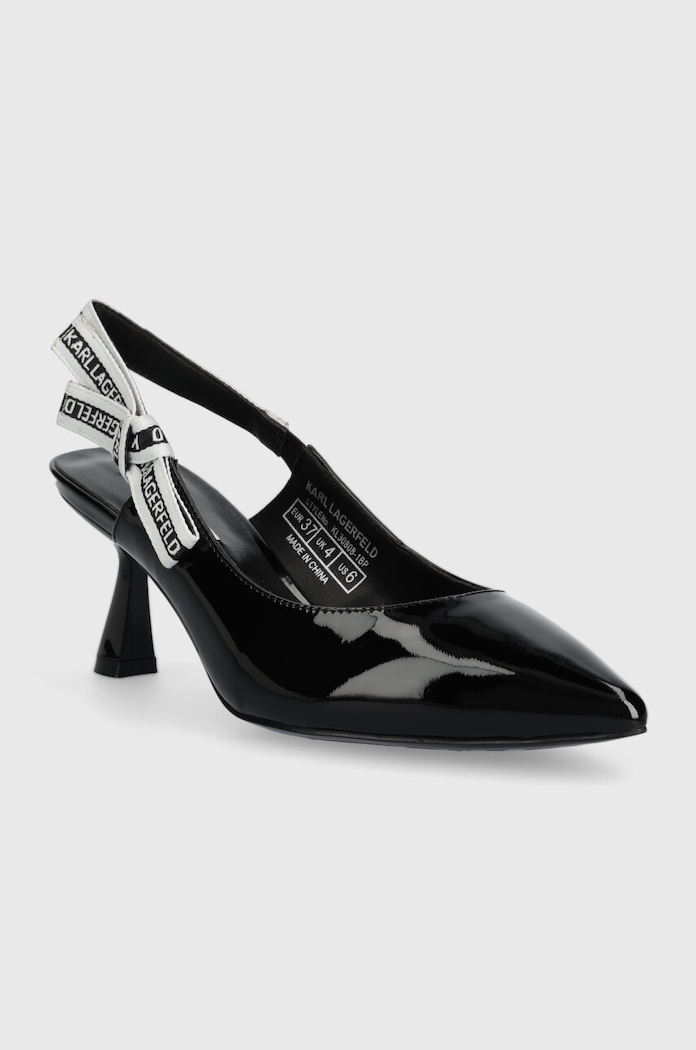 Karl Lagerfeld szpilki skórzane PANACHE KL30808.1BP czarny AW23