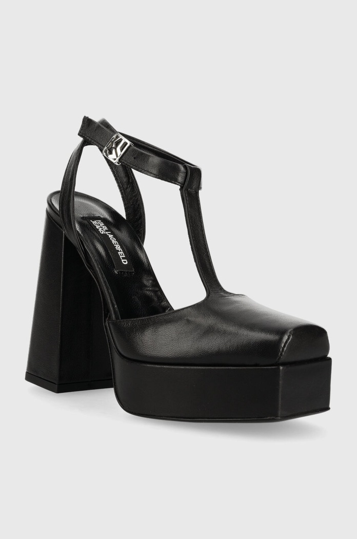 Karl Lagerfeld Jeans pantofi de piele SOIREE PLATFORM KLJ KLJ93111.1BP negru AW23