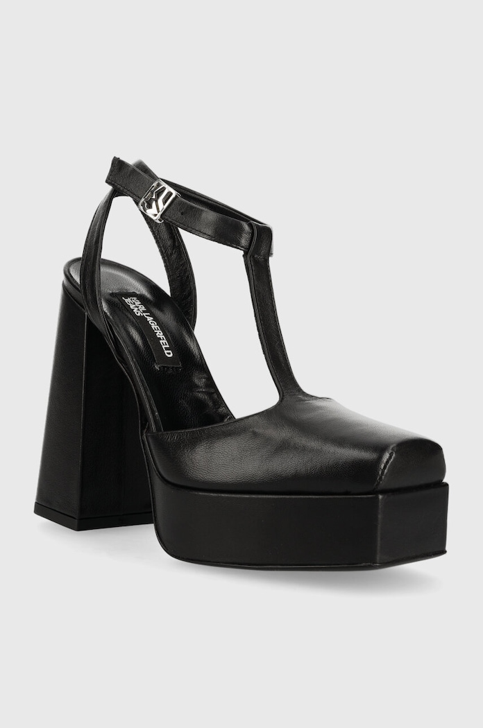 Karl Lagerfeld Jeans pantofi de piele SOIREE PLATFORM KLJ KLJ93111.1BP negru AW23