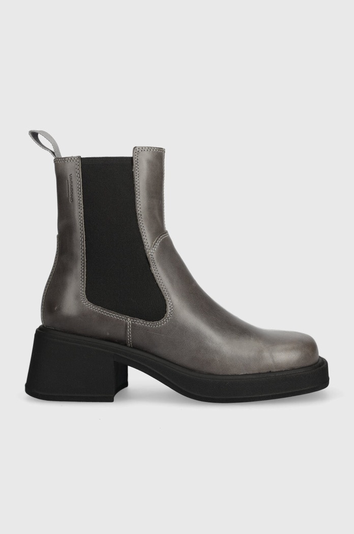 Vagabond Shoemakers bőr csizma DORAH magas szürke 5642.001.17