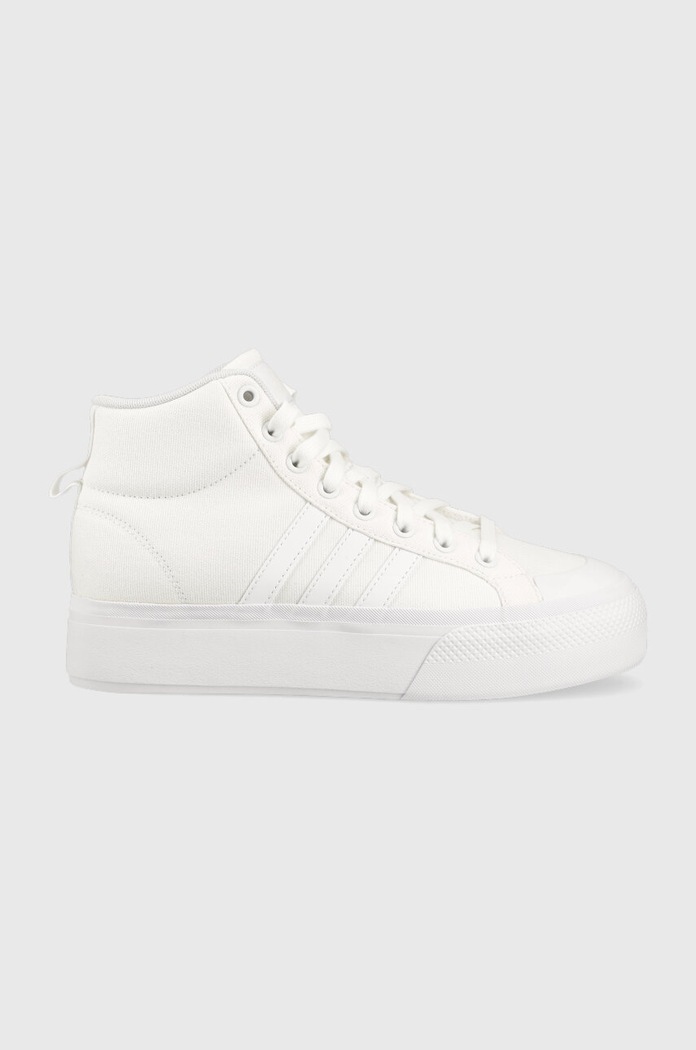 Πάνινα παπούτσια adidas πλατφόρμα λευκό IE2316