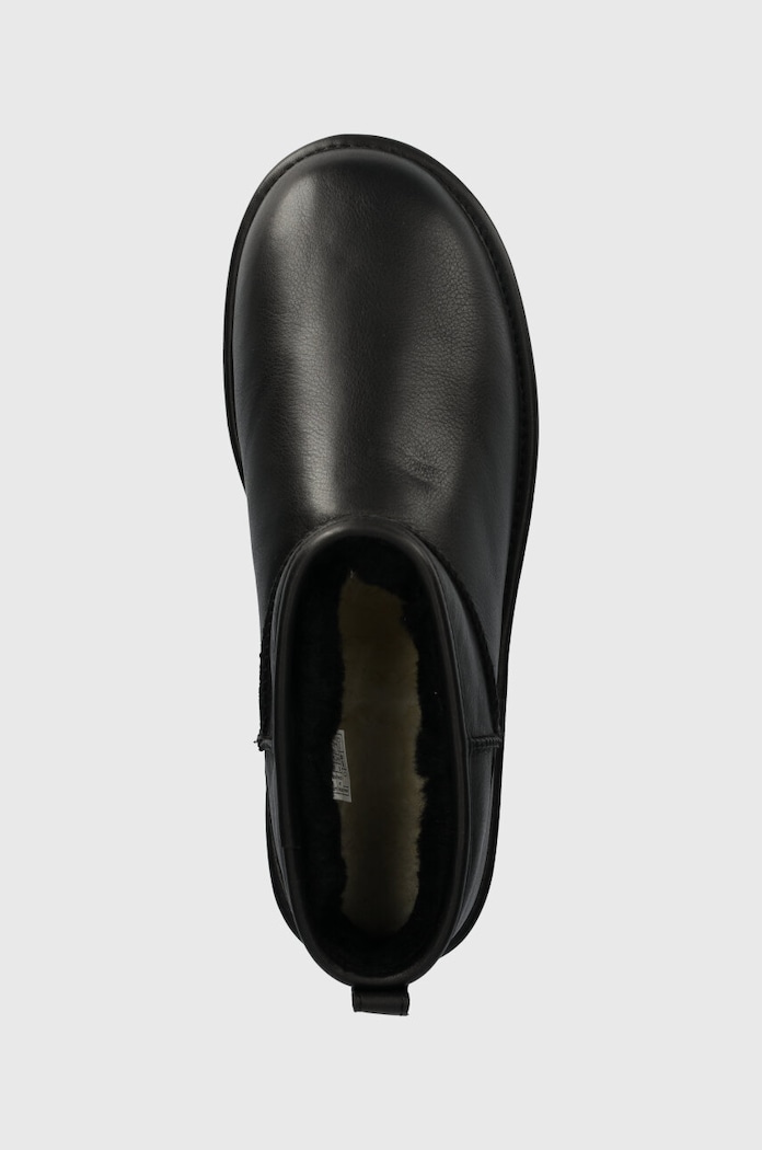 UGG śniegowce skórzane Classic Ultra Mini Platform czarny 1141510.BLLE