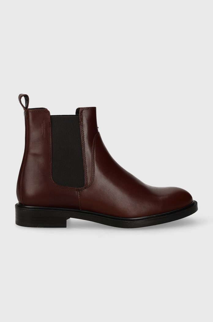 Vagabond Shoemakers sztyblety skórzane AMINA płaski czerwony 5603.001.27