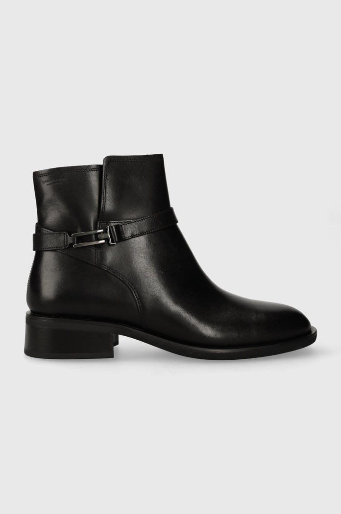 Vagabond Shoemakers botki skórzane SHEILA płaski czarny 5635.301.20