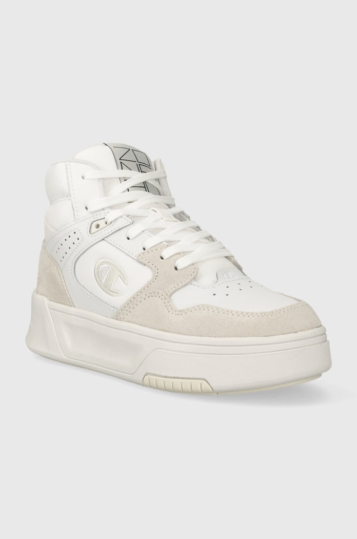 Champion sneakersy skórzane Z80 HI PLATFORM SL Mid S11598 biały AW23