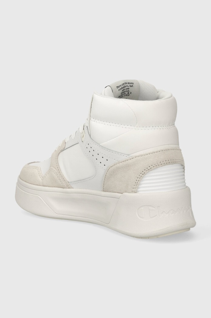 Obuwie Champion sneakersy skórzane Z80 HI PLATFORM SL Mid S11598 biały