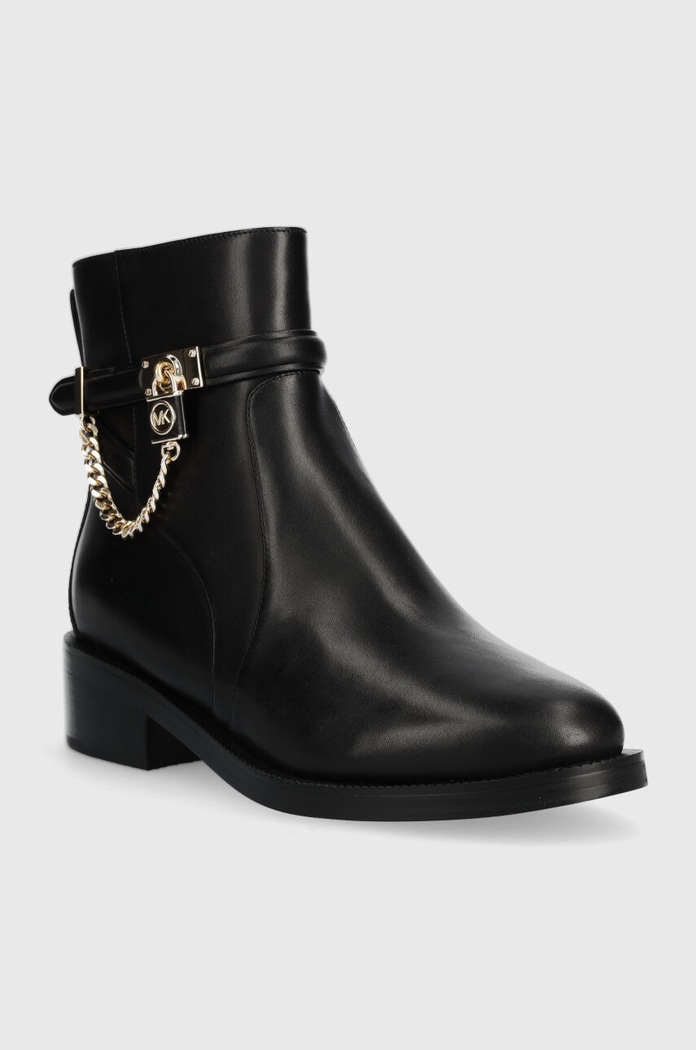 Kožené kotníkové boty MICHAEL Kors Hamilton 40F3HAME5L.001 černá AW23