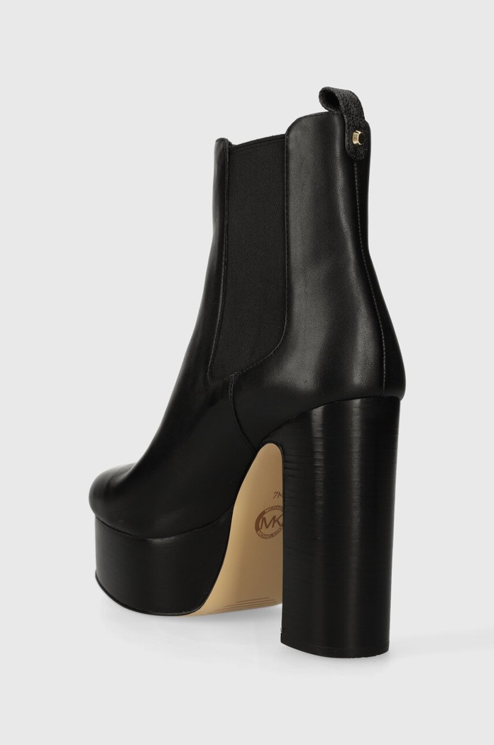 Boty Kožené kotníkové boty MICHAEL Kors Natasha 40F3NAME5L.001 černá