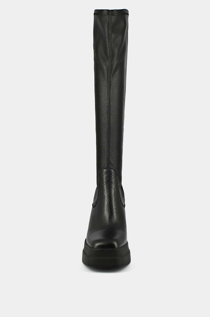 Boty Kozačky Jonak PAILLE CUIR GR/ STRETCH 3300014 černá