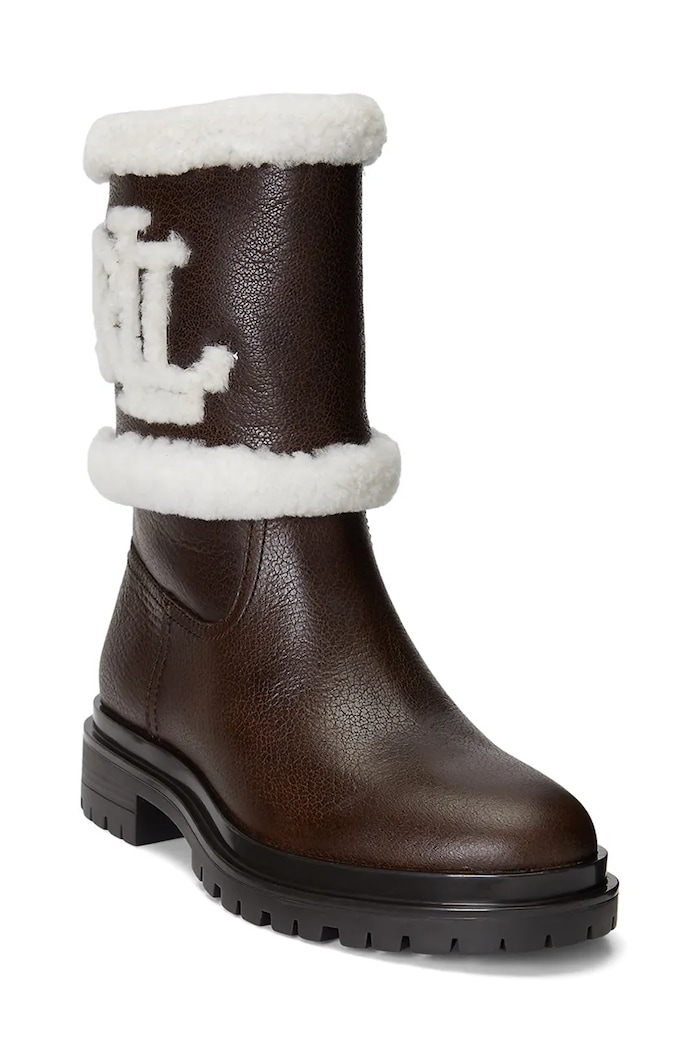 Шкіряні черевики Lauren Ralph Lauren Carter 802915439002.200 коричневий AW23
