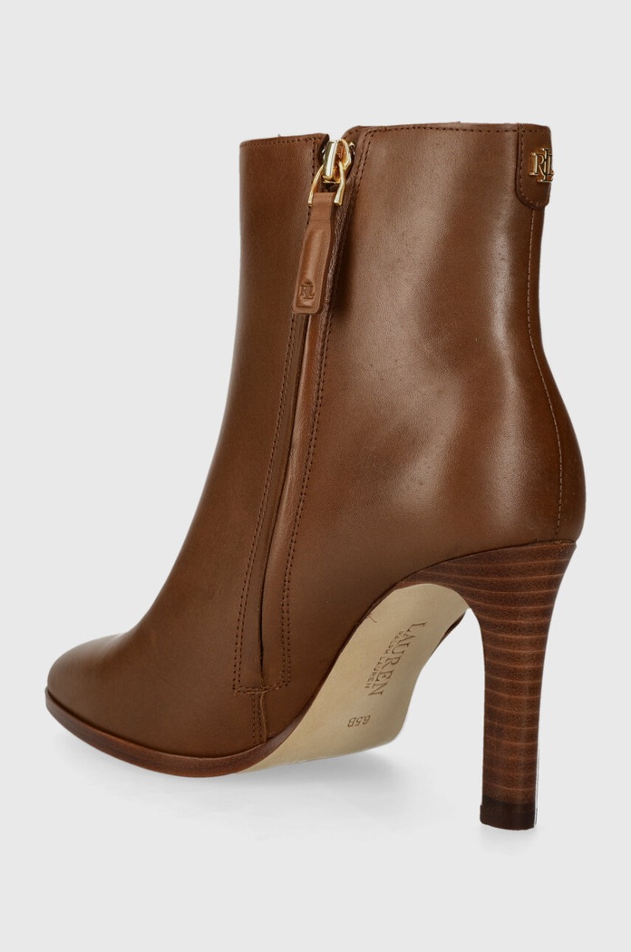 Παπούτσια Δερμάτινες μπότες Lauren Ralph Lauren Dylann 802908332002.270 καφέ