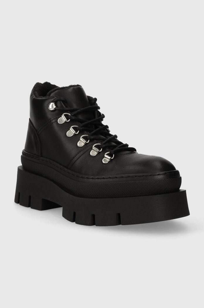 Kožené kotníkové boty Aldo Tiptop 13672324.TIPTOP černá AW23
