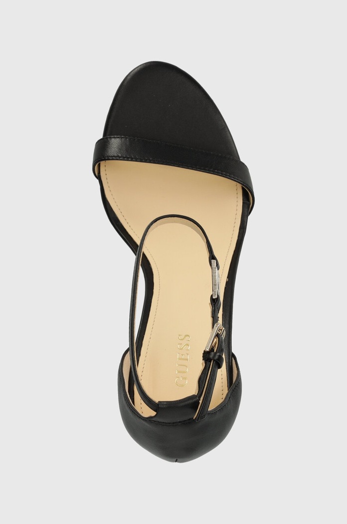Kožne sandale Guess KABAIL3 crna FL8KIL.LEA03.BLACK