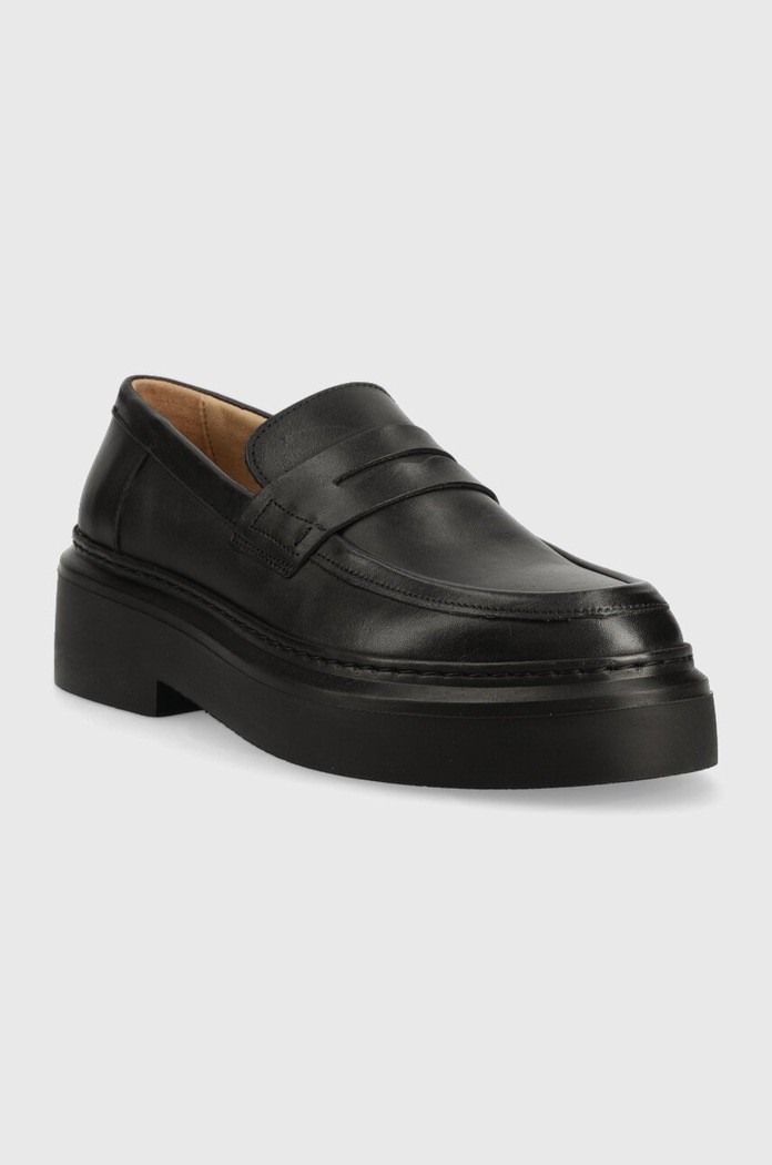 Kožne mokasinke GARMENT PROJECT June Loafer GPW2403.999 crna AW23