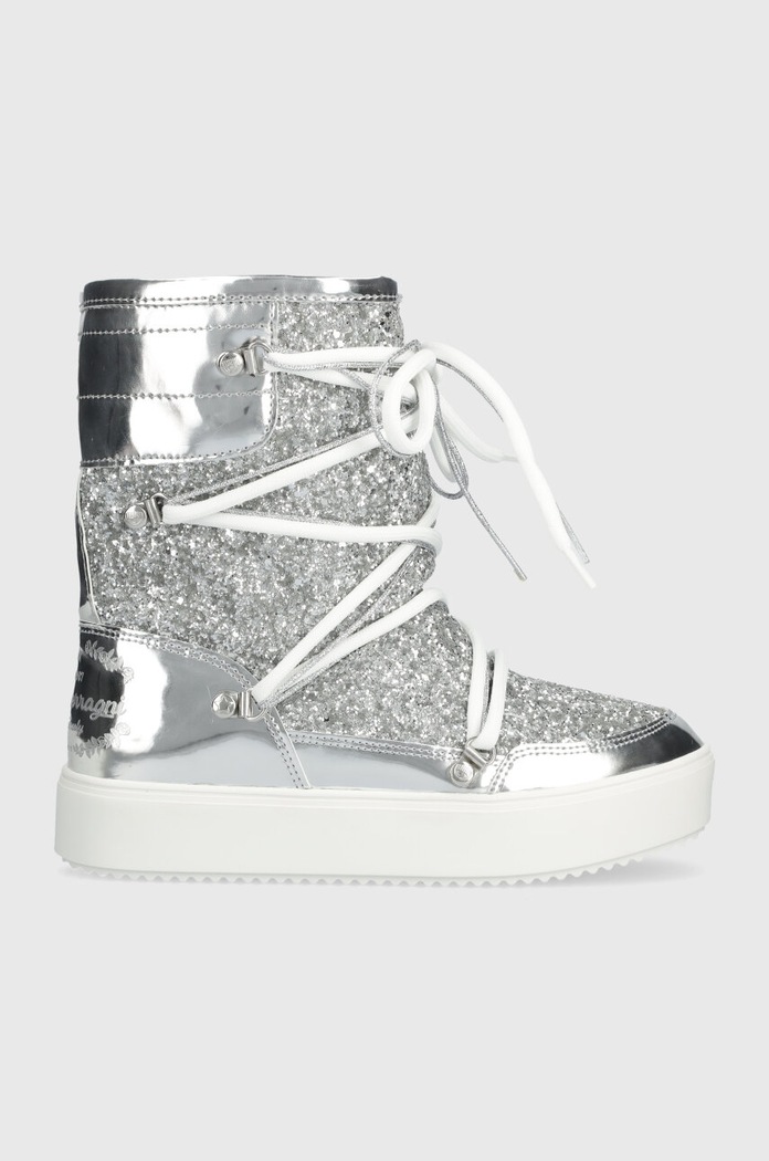 Chiara Ferragni śniegowce syntetyczny srebrny CF3257.004