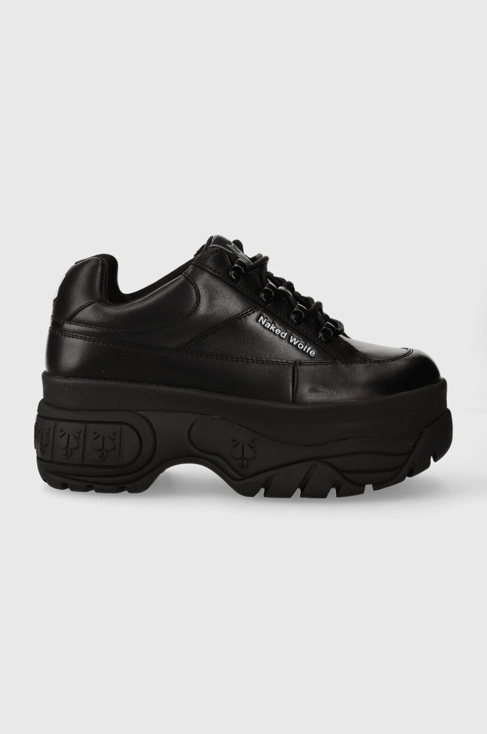 Δερμάτινα sneakers Naked Wolfe Sporty πλατφόρμα μαύρο Sporty.Black