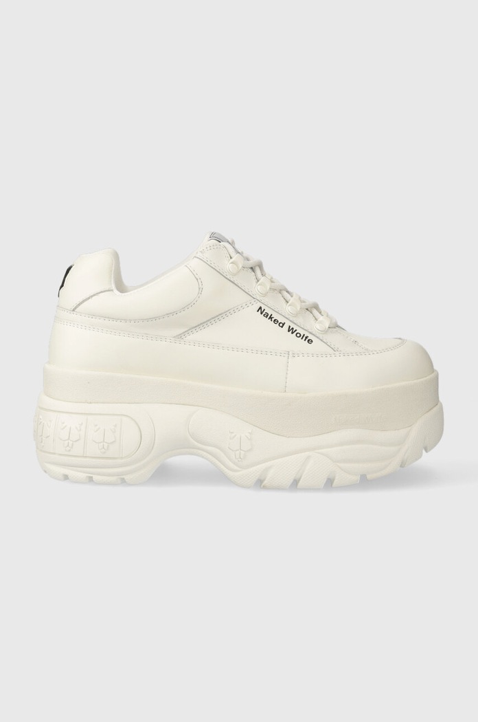 Naked Wolfe bőr sportcipő Sporty platformos fehér Sporty.White