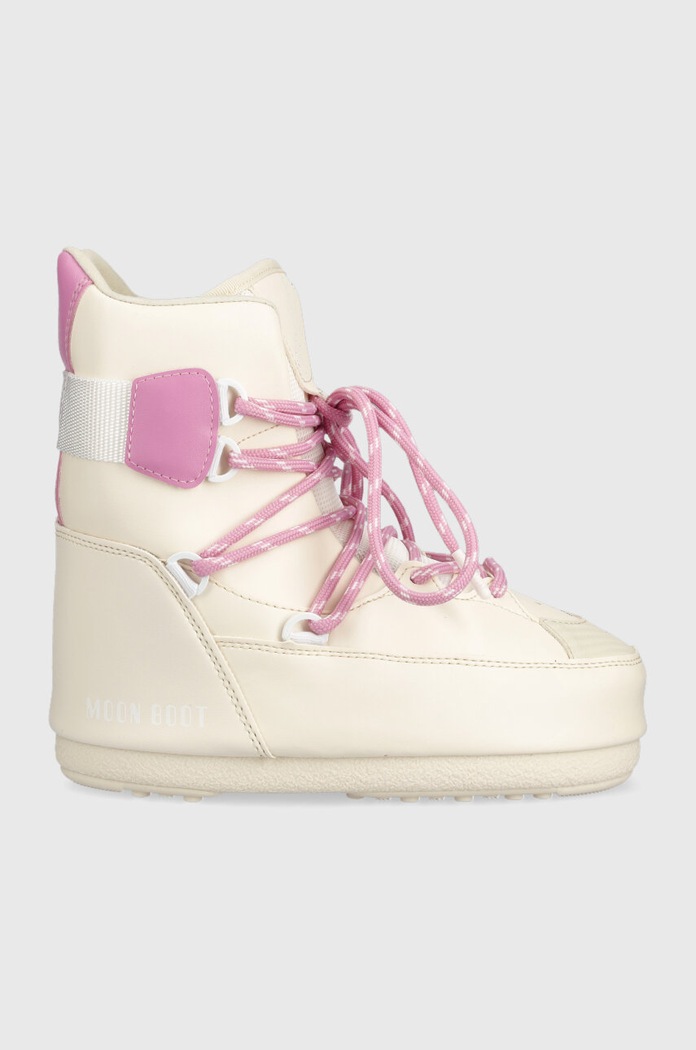 Moon Boot hócipő SNEAKER MID szintetikus bőr bézs 14028200.002