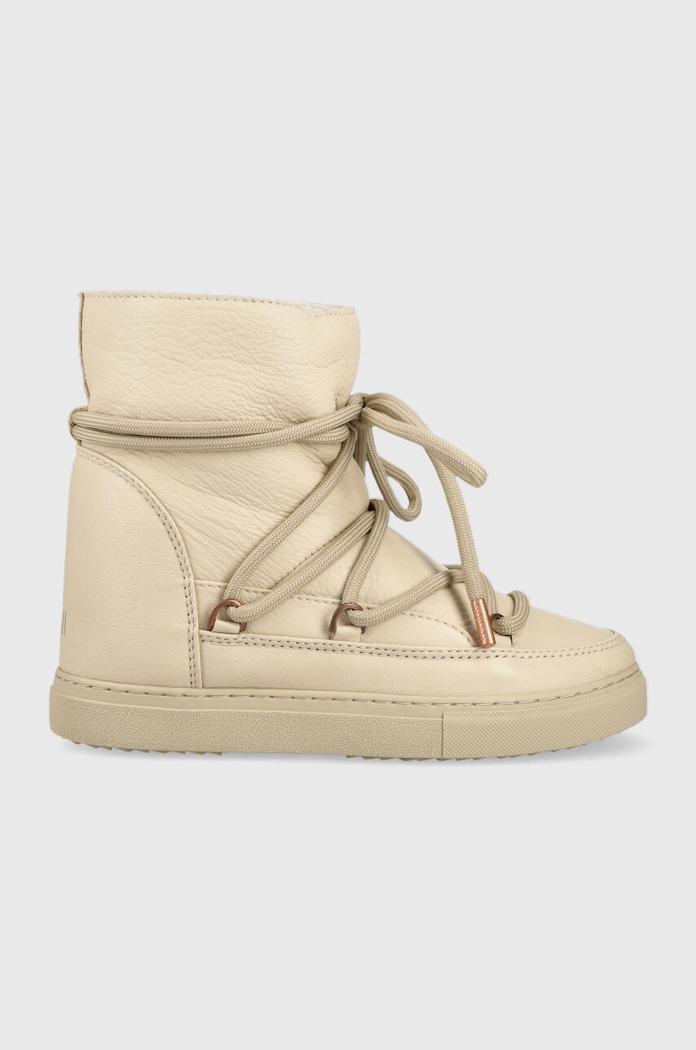 Kožené snehule Inuikii Full Leather Wedge zateplené béžová 75203.087.Cream