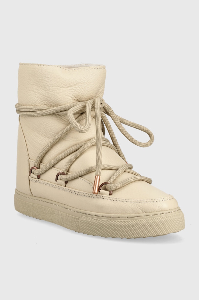 Kožené snehule Inuikii Full Leather Wedge 75203.087.Cream béžová AW24