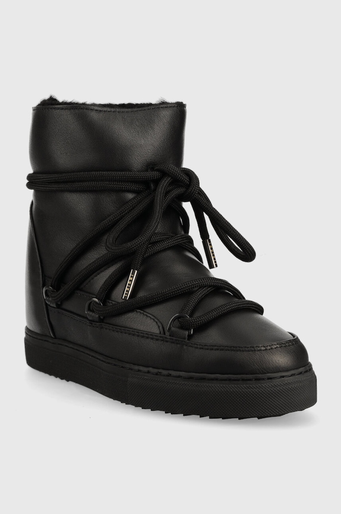 Шкіряні чоботи Inuikii FULL LEATHER WEDGE 1001.004.0091.000 чорний AW25