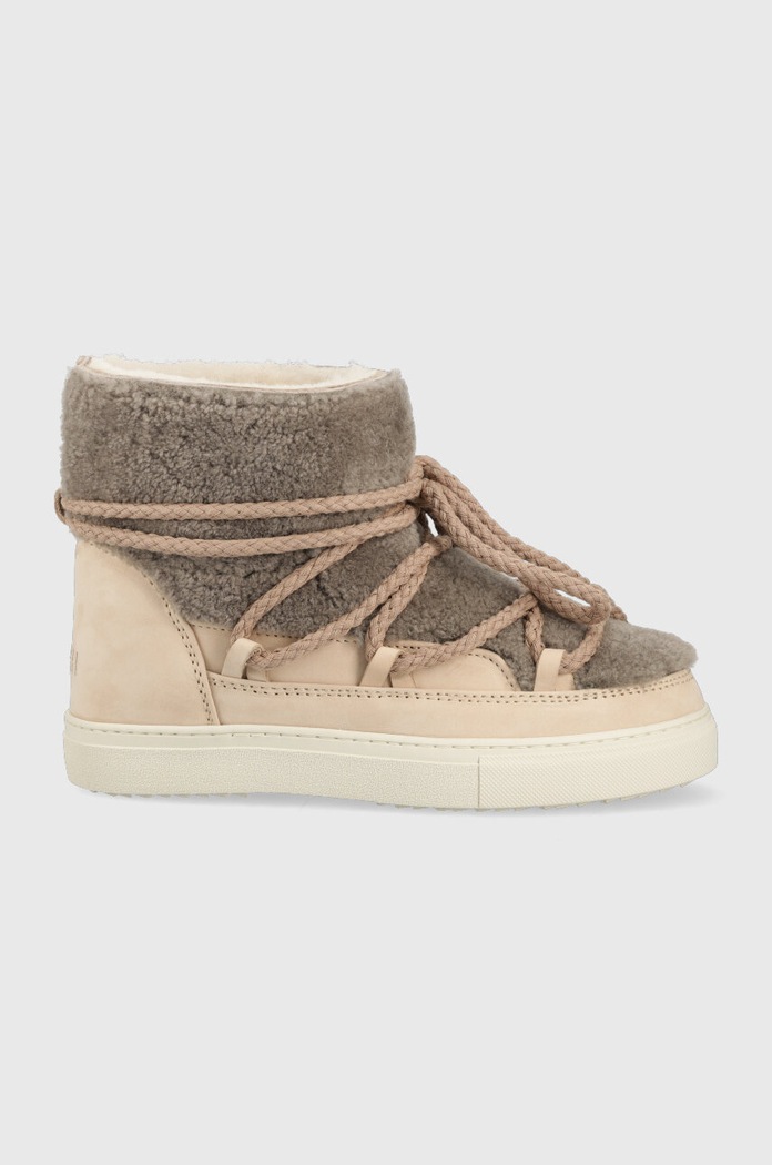 Inuikii hócipő CURLY velúr bőr szürke 75102.016.Taupe
