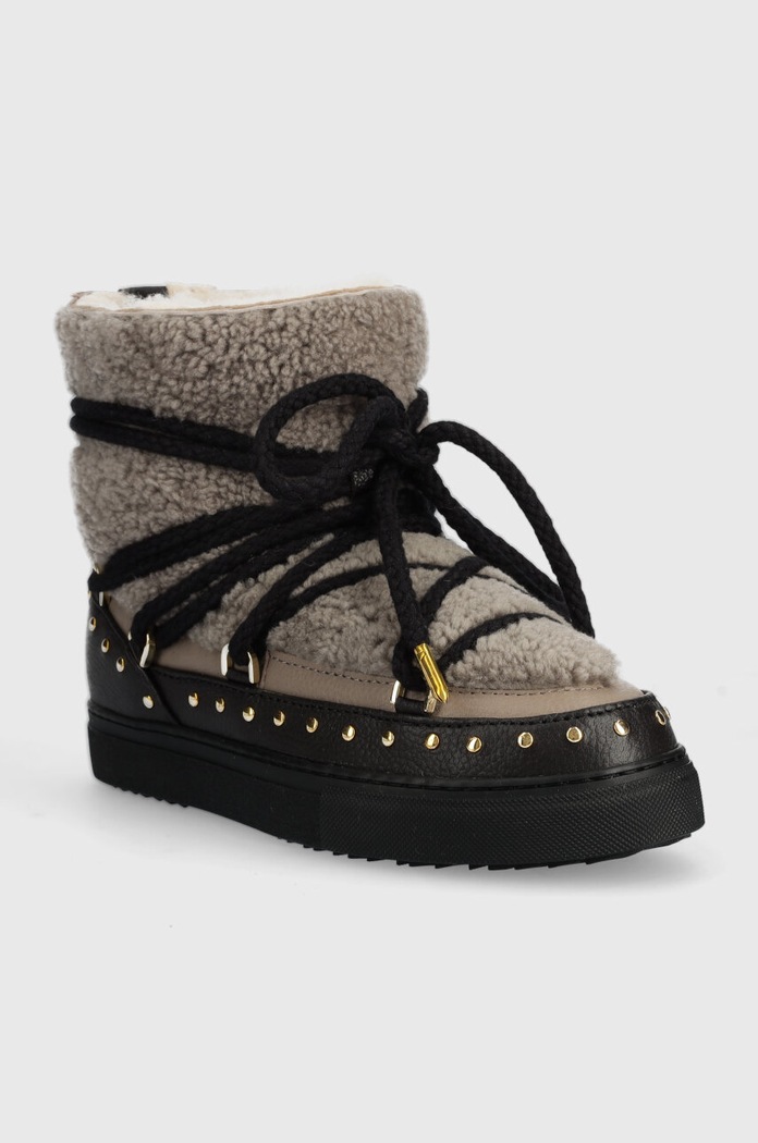 Inuikii Leather snow boots CURLY ROCK 75102.076.Taupe brown AA00