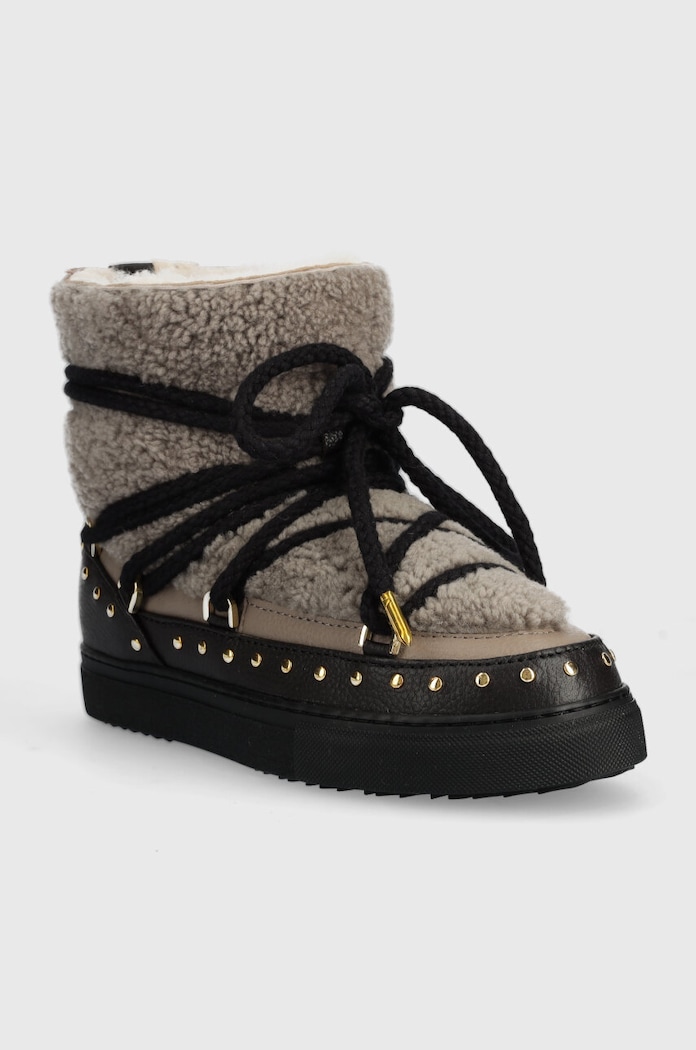 Inuikii Leather snow boots CURLY ROCK 75102.076.Taupe brown AA00