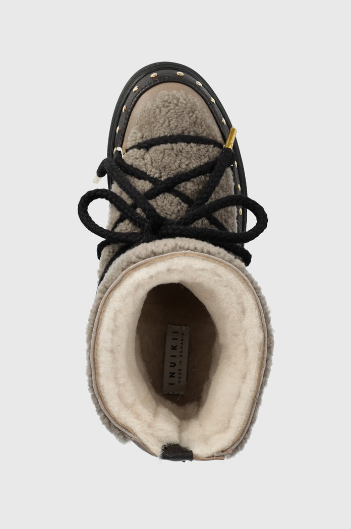 Leather snow boots CURLY ROCK Inuikii 75102.076.Taupe brown